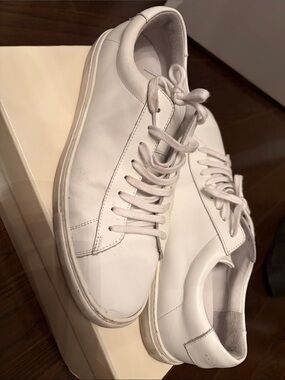 Oliver Cabell Men's Casual White Leather Lace-Up Sneakers size 42